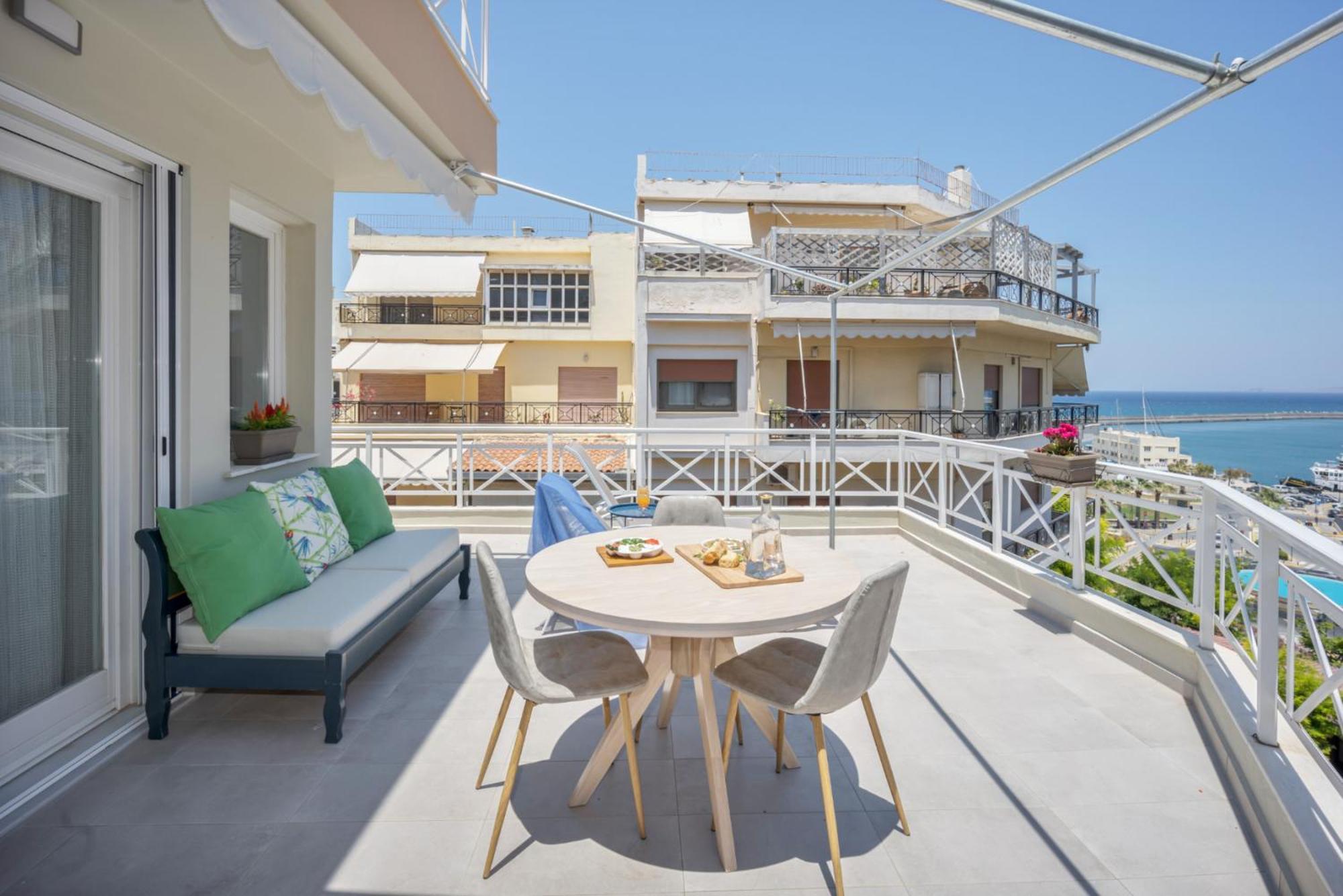 Appartement Chic, Downtown, Penthouse W Sundeck And Seaview à Héraklion Extérieur photo